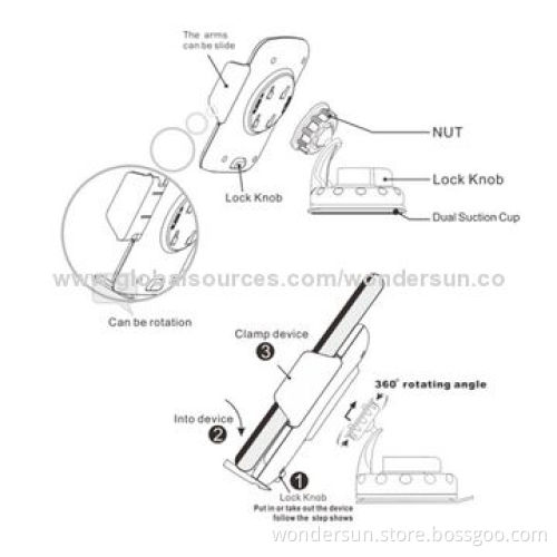 Car Universal Mount for Phones/MP4/PDA and More, OEM/ODM Orders Welcomed